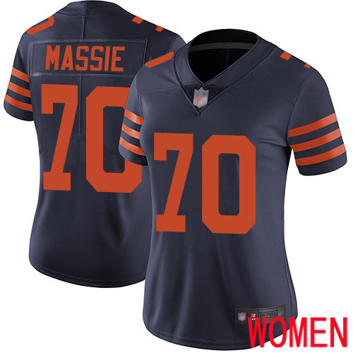 Chicago Bears Limited Navy Blue Women Bobby Massie Jersey NFL Football #70 Rush Vapor Untouchable